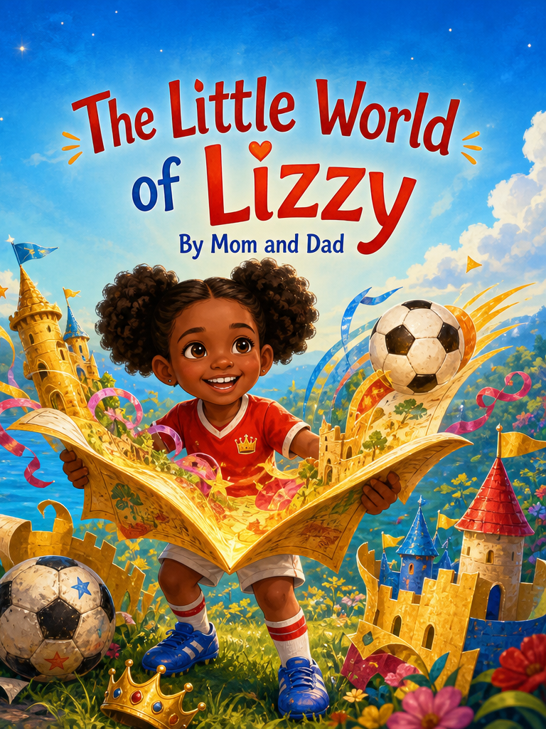 Cover of The Little World of Lizzy, a custom Sundayfawn book made for lizzy, age 5.