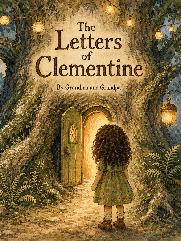 Cover of The Letters of Clementine, a custom Sundayfawn book made for clementine, age 5.