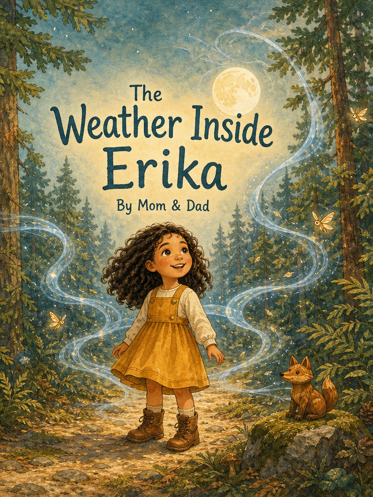 Cover of The Weather Inside Erika, a custom Sundayfawn book made for erika, age 5.