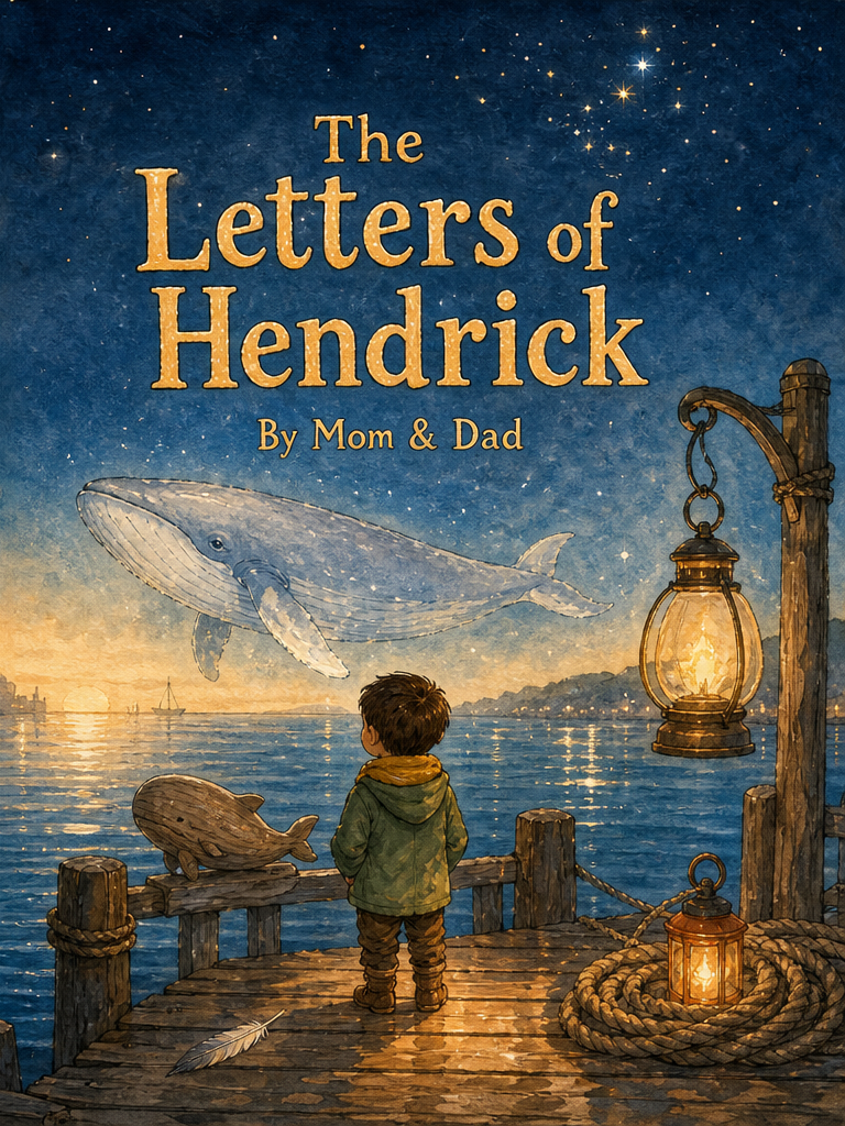 Cover of The Letters of Hendrick, a custom Sundayfawn book made for hendrick, age 3.