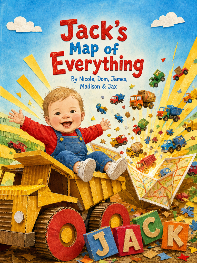 Cover of Jack's Map of Everything, a custom Sundayfawn book made for jack, age 1.